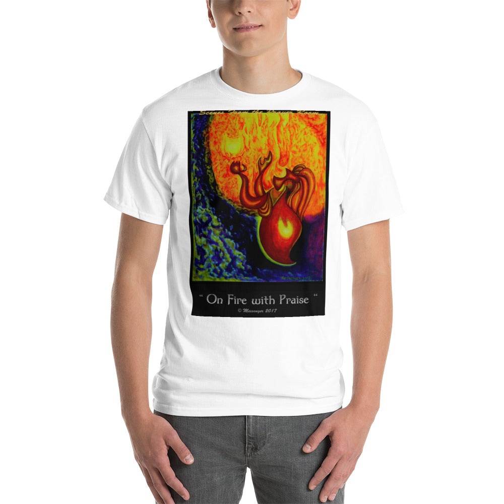 On Fire with Praise-Color - Short Sleeve T-Shirt