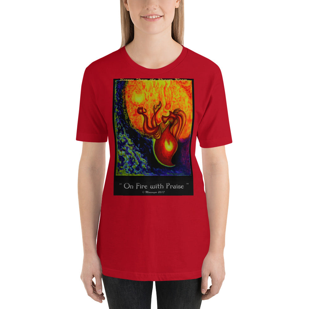 On Fire With Praise-Color - Women's t-shirt